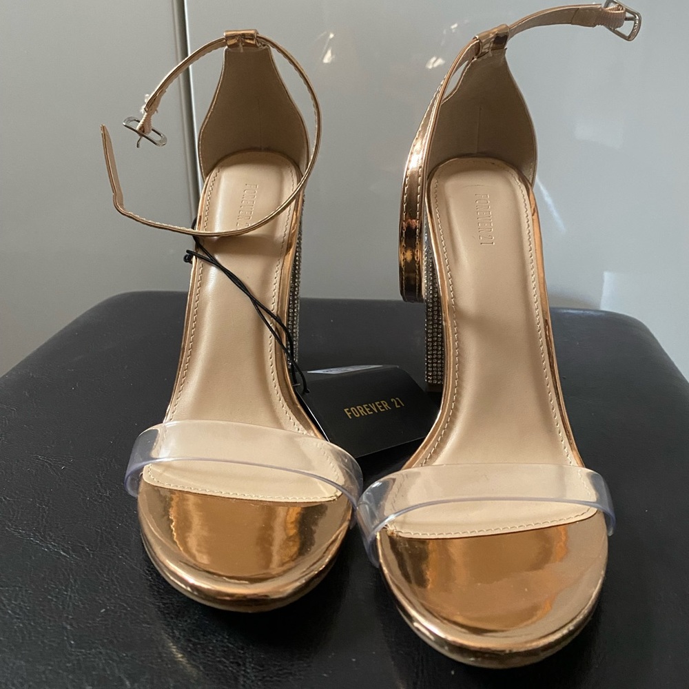 Forever 21 chunky heel with strap. Brand New.